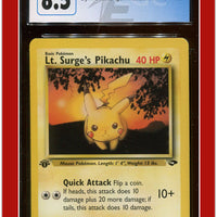 Gym Challenge 1st Edition Lt. Surge's Pikachu 84/132 CGC 8.5