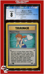 Gym Challenge 1st Edition Misty's Wish 108/132 CGC 8