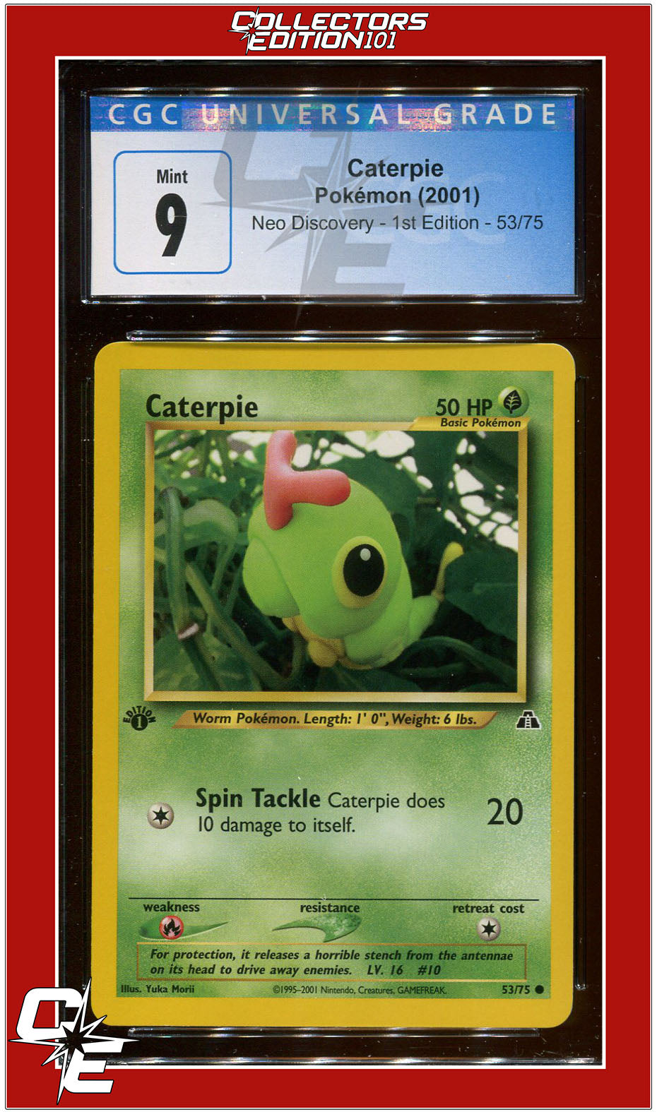 Neo Discovery 1st Edition Caterpie 53/75 CGC 9