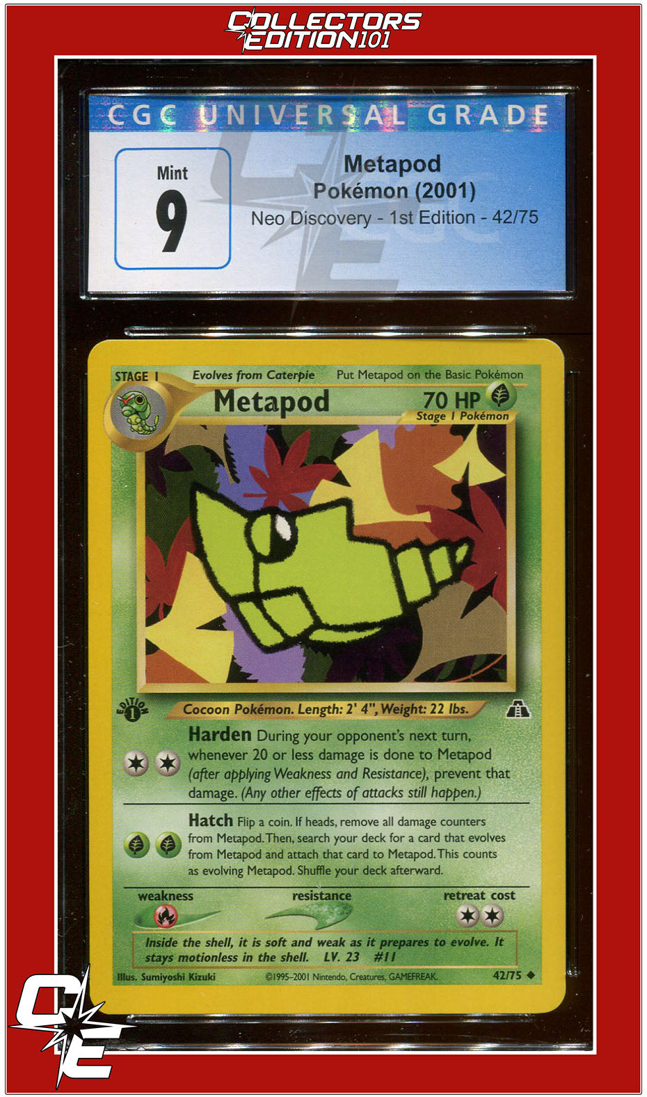 Neo Discovery 42 Metapod 1st Edition CGC 9