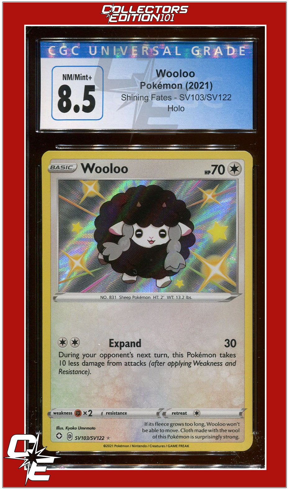 Shining Fates SV103 Wooloo Holo CGC 8.5