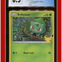 McDonald's Collection 2021 Bulbasaur Confetti Holo 1/25 CGC 8.5