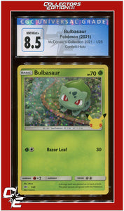 McDonald's Collection 2021 Bulbasaur Confetti Holo 1/25 CGC 8.5