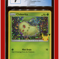 McDonald's Collection 2021 Chikorita Confetti Holo 2 CGC 9