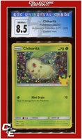 McDonald's Collection 2021 Chikorita Confetti Holo 2/25 CGC 8.5
