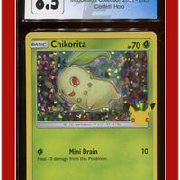 McDonald's Collection 2021 Chikorita Confetti Holo 2/25 CGC 8.5