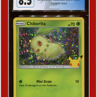 McDonald's Collection 2021 Chikorita Confetti Holo 2/25 CGC 8.5