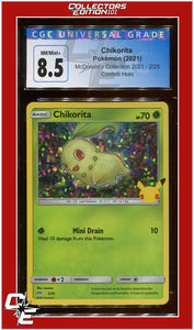 McDonald's Collection 2021 Chikorita Confetti Holo 2/25 CGC 8.5