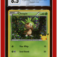 McDonald's Collection 2021 Chespin Confetti Holo 6/25 CGC 8.5