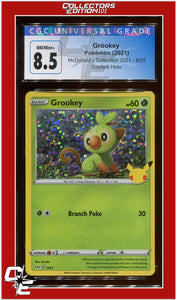 McDonald's Collection 2021 Grookey Confetti Holo 8/25 CGC 8.5