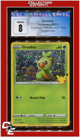 McDonald's Collection 2021 Grookey Confetti Holo 8/25 CGC 8
