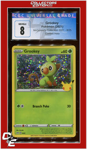 McDonald's Collection 2021 Grookey Confetti Holo 8/25 CGC 8