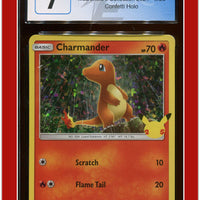 McDonald's Collection 2021 Charmander Confetti Holo 9/25 CGC 7