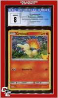 McDonald's Collection 2021 Cyndaquil Confetti Holo 10/25 CGC 8
