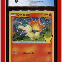 McDonald's Collection 2021 Cyndaquil Confetti Holo 10/25 CGC 8