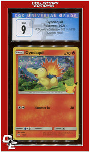 McDonald's Collection 2021 Cyndaquil Confetti Holo 10/25 CGC 9