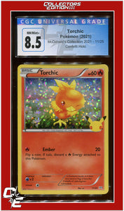 McDonald's Collection 2021 Torchic Confetti Holo 11/25 CGC 8.5