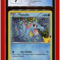 McDonald's Collection 2021 Totodile Confetti Holo 18/25 CGC 9