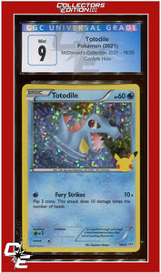 McDonald's Collection 2021 Totodile Confetti Holo 18/25 CGC 9