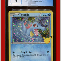 McDonald's Collection 2021 Totodile Confetti Holo 18 CGC 9