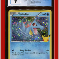 McDonald's Collection 2021 Totodile Confetti Holo 18 CGC 9