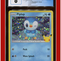 McDonald's Collection 2021 Piplup Confetti Holo 20/25 CGC 8