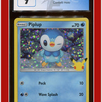 McDonald's Collection 2021 Piplup Confetti Holo 20/25 CGC 9