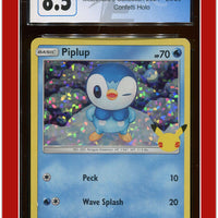 McDonald's Collection 2021 Piplup Confetti Holo 20/25 CGC 8.5