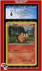 McDonald's Collection 2011 Tepig Confetti Holo 3/12 CGC 6