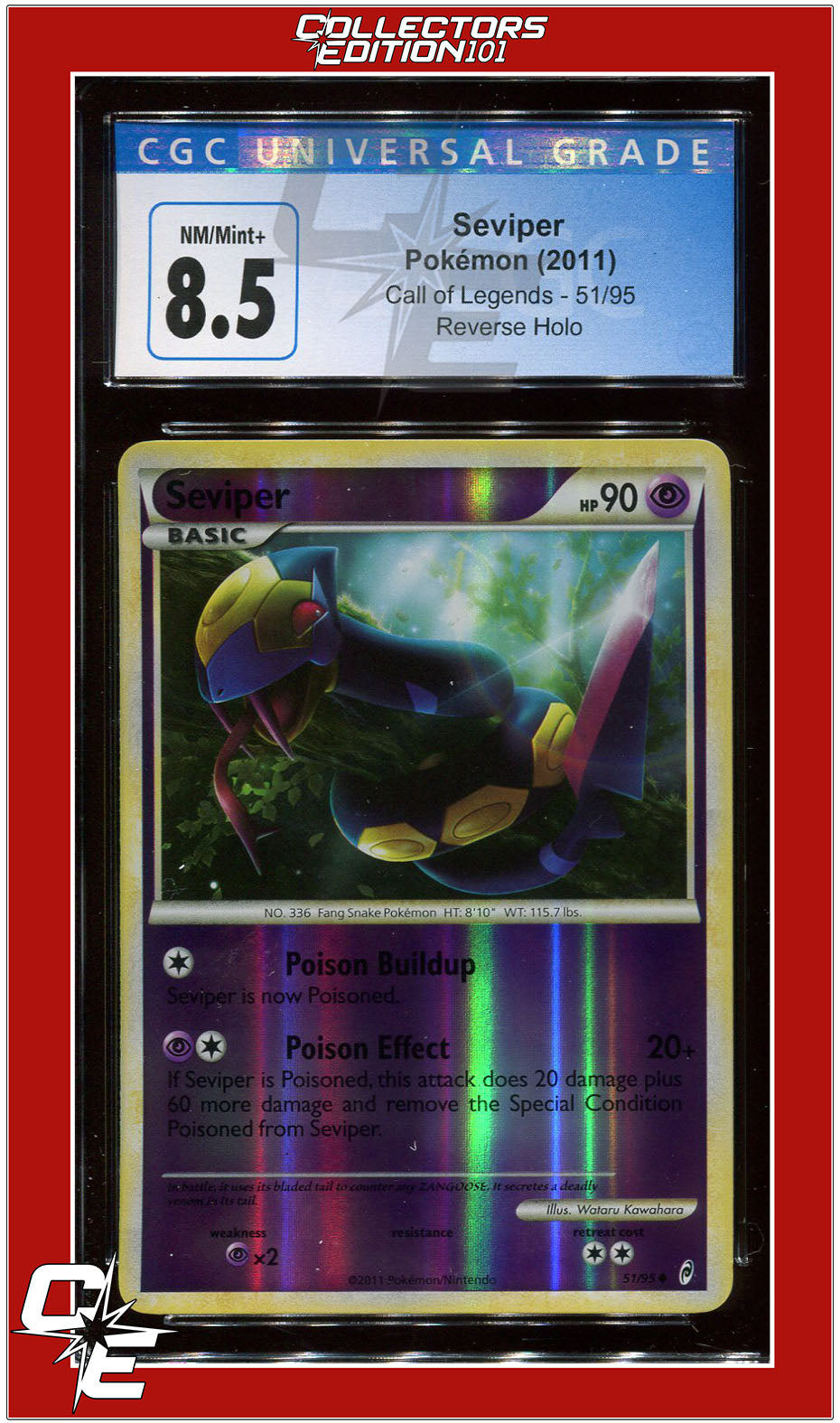 Call of Legends 51 Seviper Reverse Holo CGC 8.5