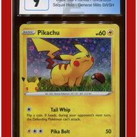 SWSH Black Star Promo 039 Pikachu Sequin Holo CGC 9