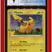 Black Star Promo Pikachu Sequin Holo SWSH SWSH039 CGC 9