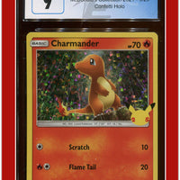 McDonald's Collection 2021 Charmander Confetti Holo 9/25 CGC 9