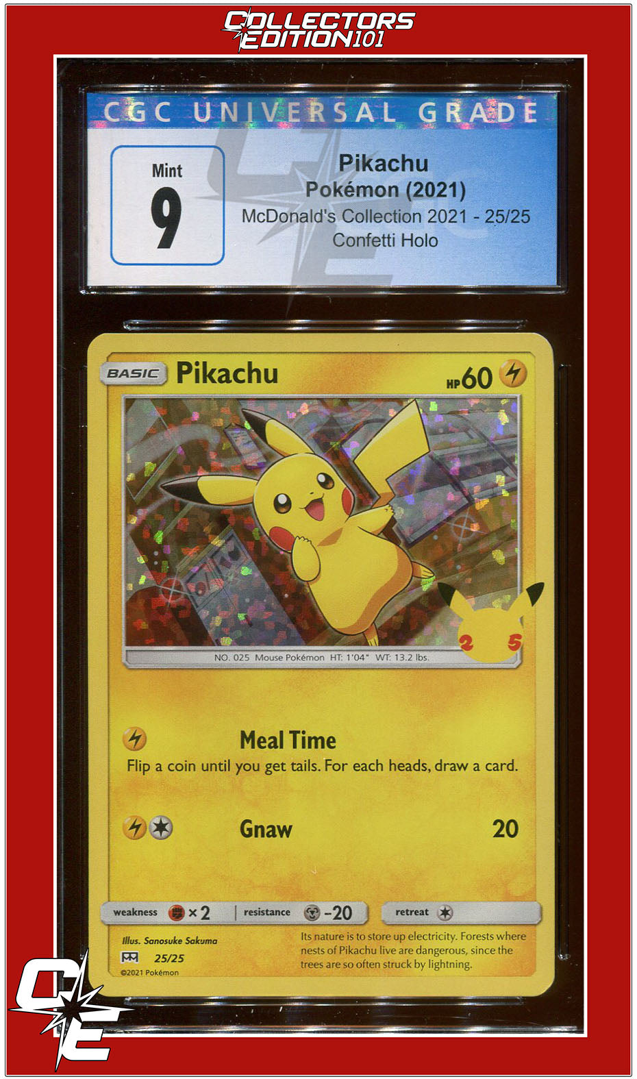 Pikachu Mc Donalds Carta Pokemon - Pikachu Foil