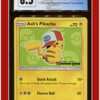 Black Star Promo Ash's Pikachu I Choose You! SM112 CGC 8.5