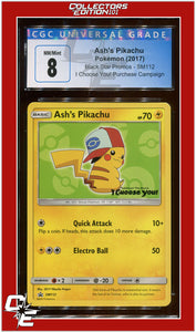 Black Star Promo Ash's Pikachu I Choose You! SM112 CGC 8