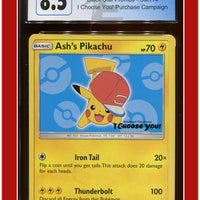 Black Star Promo Ash's Pikachu I Choose You! SM114 CGC 8.5