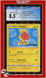 Black Star Promo Ash's Pikachu I Choose You! SM114 CGC 8.5