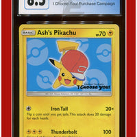 Black Star Promo Ash's Pikachu I Choose You! SM114 CGC 8.5