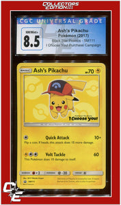 Black Star Promo Ash's Pikachu I Choose You! SM111 CGC 8.5