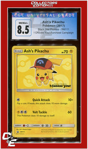 Black Star Promo Ash's Pikachu I Choose You! SM111 CGC 8.5