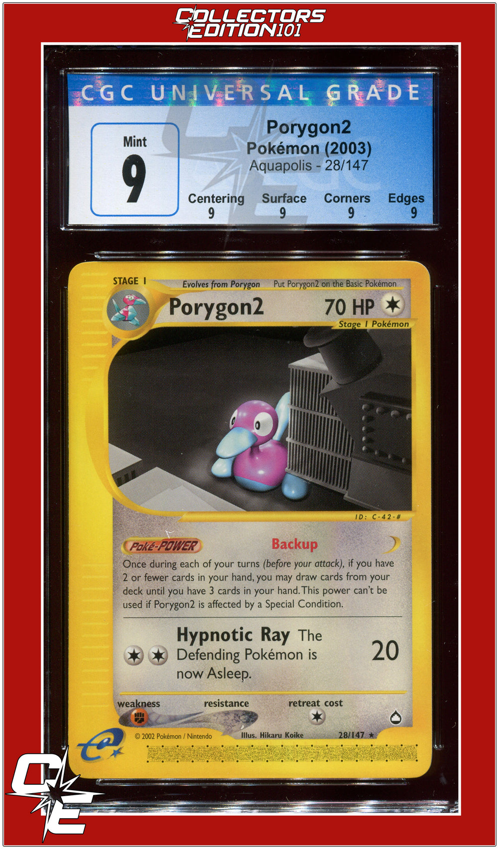 Aquapolis 28 Porygon2 CGC 9 - Subgrades