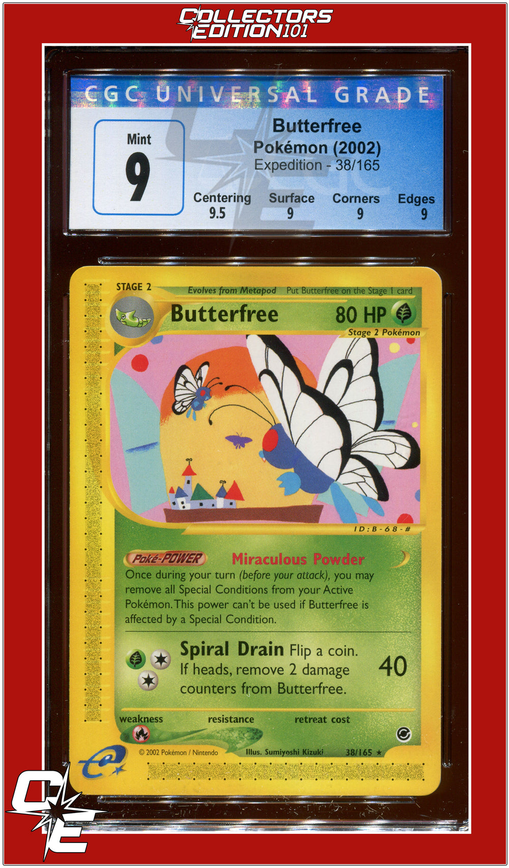 Expedition Butterfree 38/165 CGC 9 - Subgrades