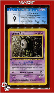 Neo Discovery 1st Edition Unown A 33/75 CGC 9 - Subgrades