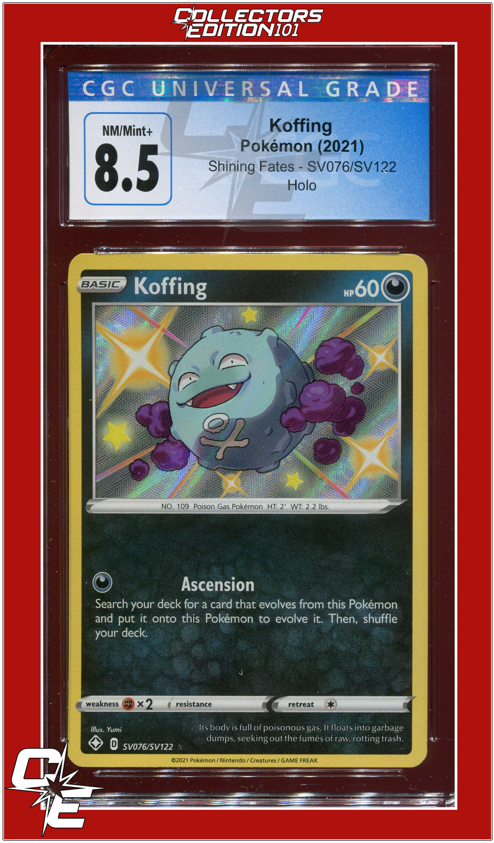 Shining Fates SV076 Koffing Holo CGC 8.5