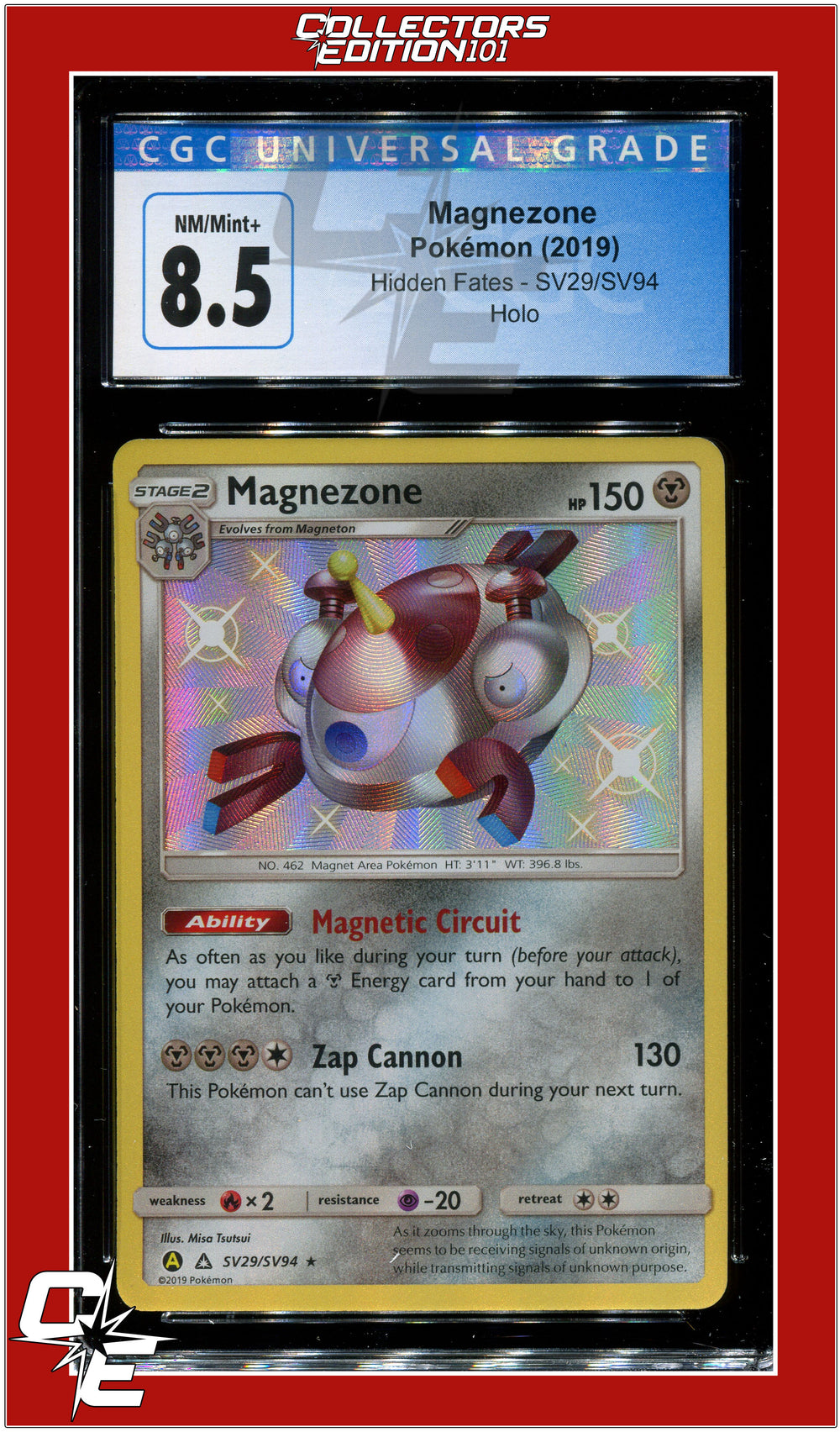 Hidden Fates SV29 Magnezone Holo CGC 8.5