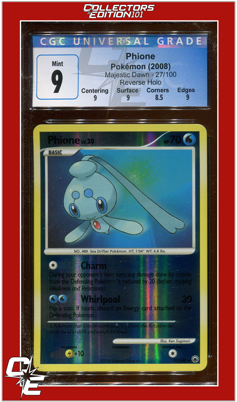 Pokemon Basic 2008 Phione Holographic Card Gift for Him Gift 