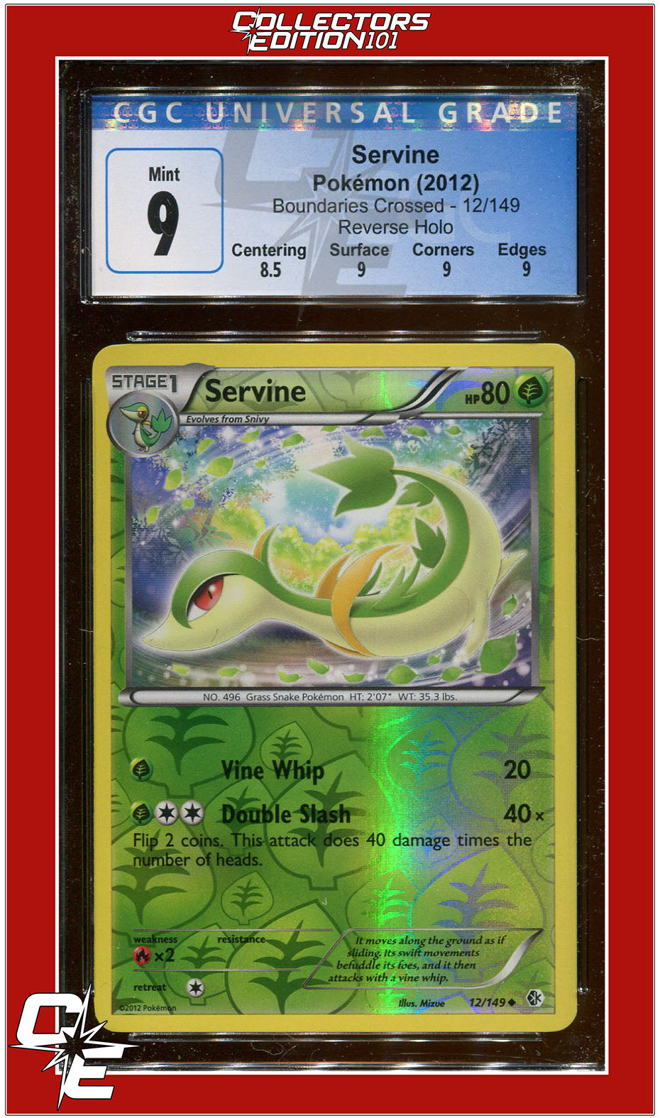 Boundaries Crossed 12 Servine Reverse Holo CGC 9 - Subgrades Boundaries Crossed 12 Servine Reverse Holo CGC 9 - Subgrades