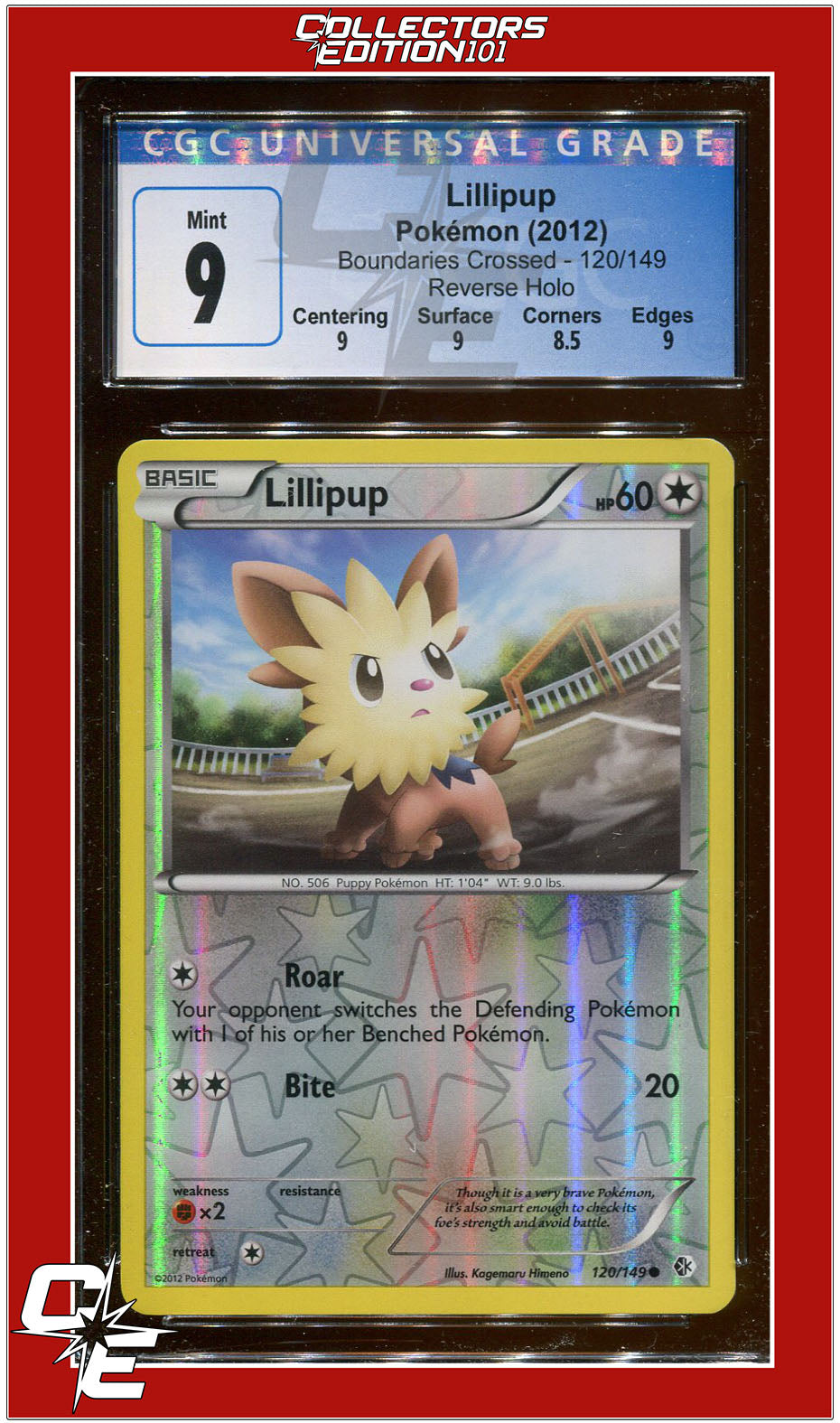 Boundaries Crossed 120 Lillipup Reverse Holo CGC 9 - Subgrades