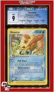 EX Sandstorm Omastar 19/100 CGC 9 - Subgrades